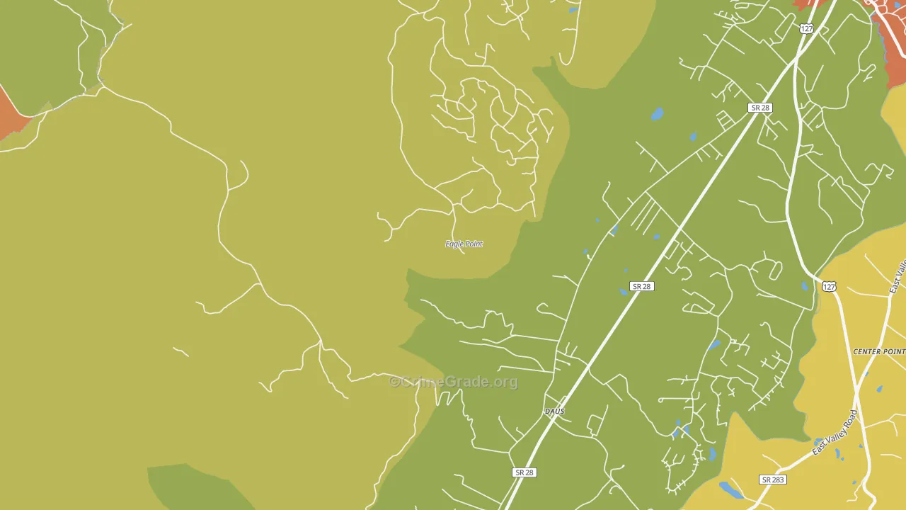 Daus, TN Map of Vandalism Rates