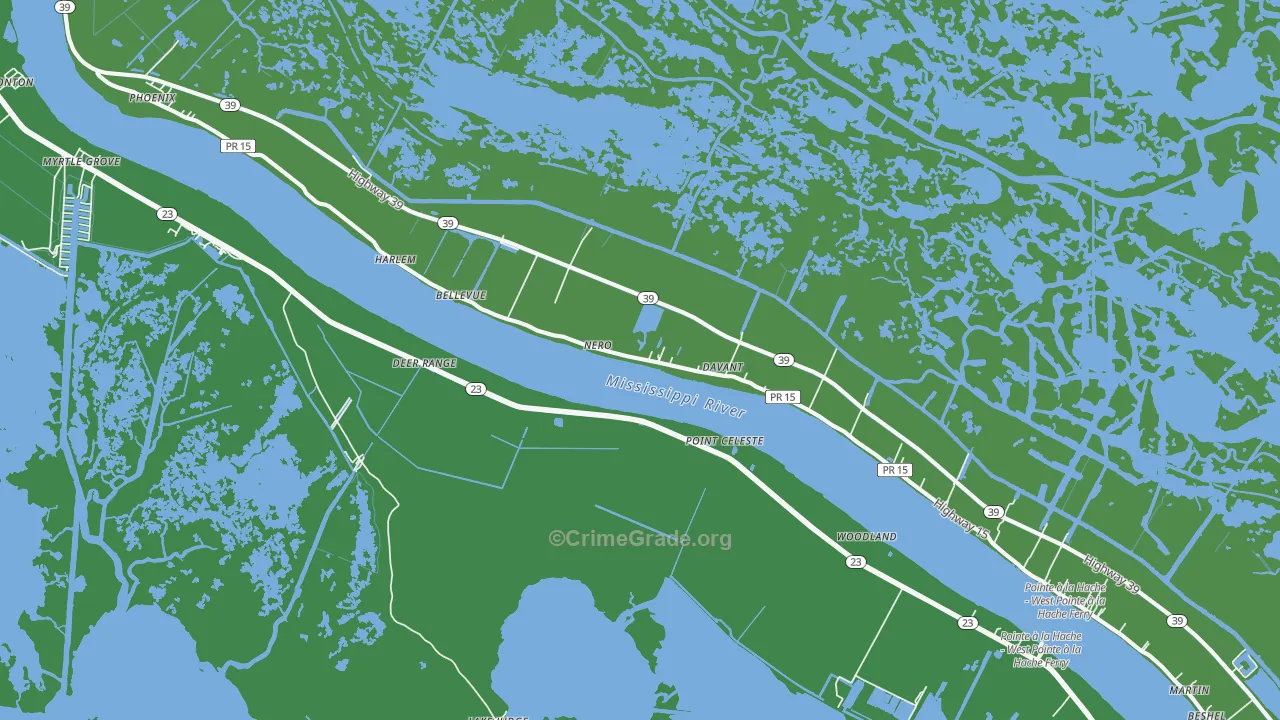 Davant, LA Map of Vandalism Rates