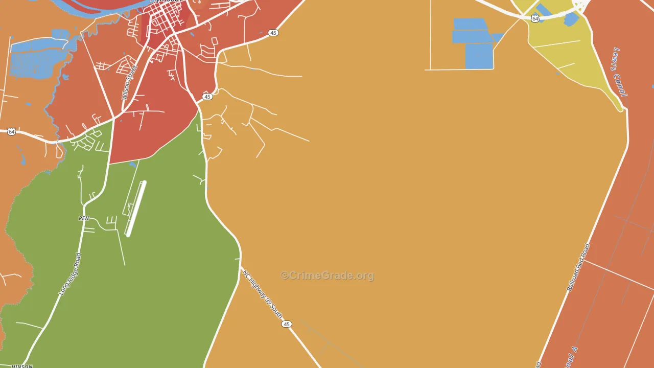 Davenport Forks, NC Map of Vandalism Rates