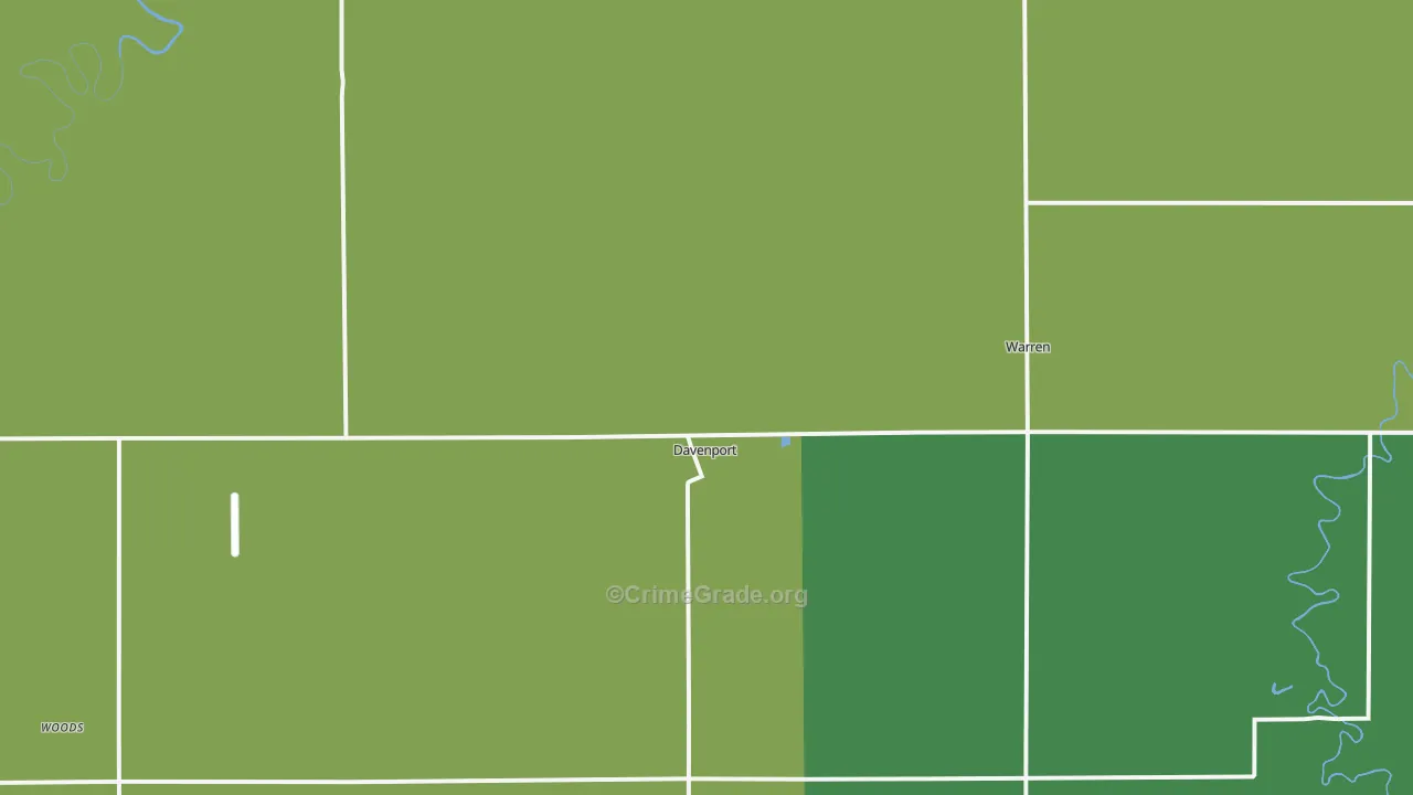 Davenport, ND Map of Vandalism Rates