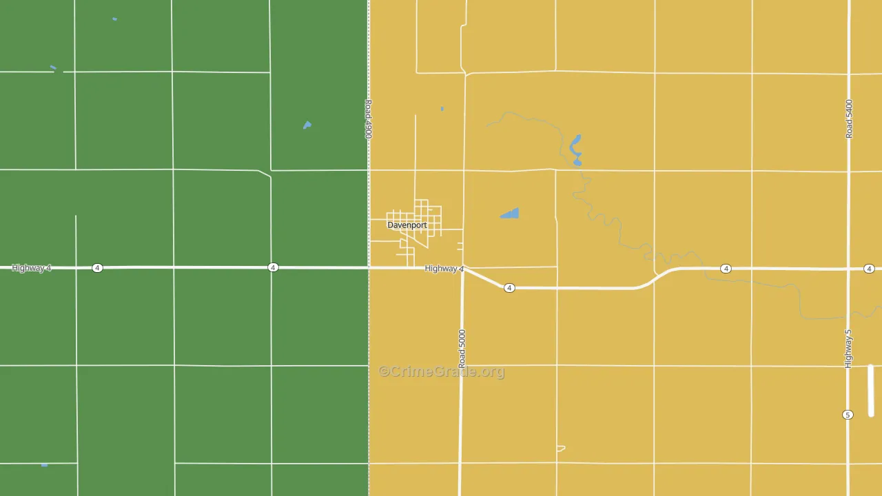 Davenport, NE Map of Vandalism Rates
