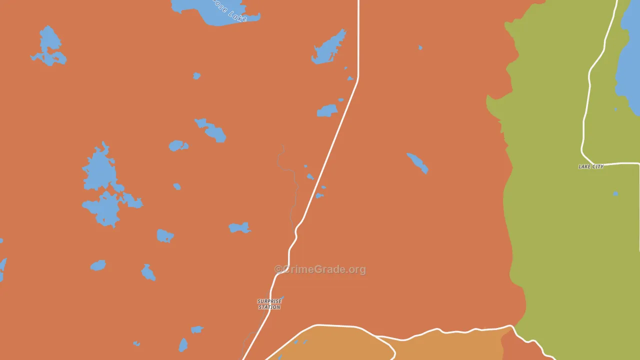 Davis Creek, CA Map of Vandalism Rates