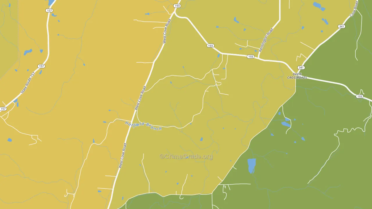 Davis Crossroads, GA Map of Vandalism Rates