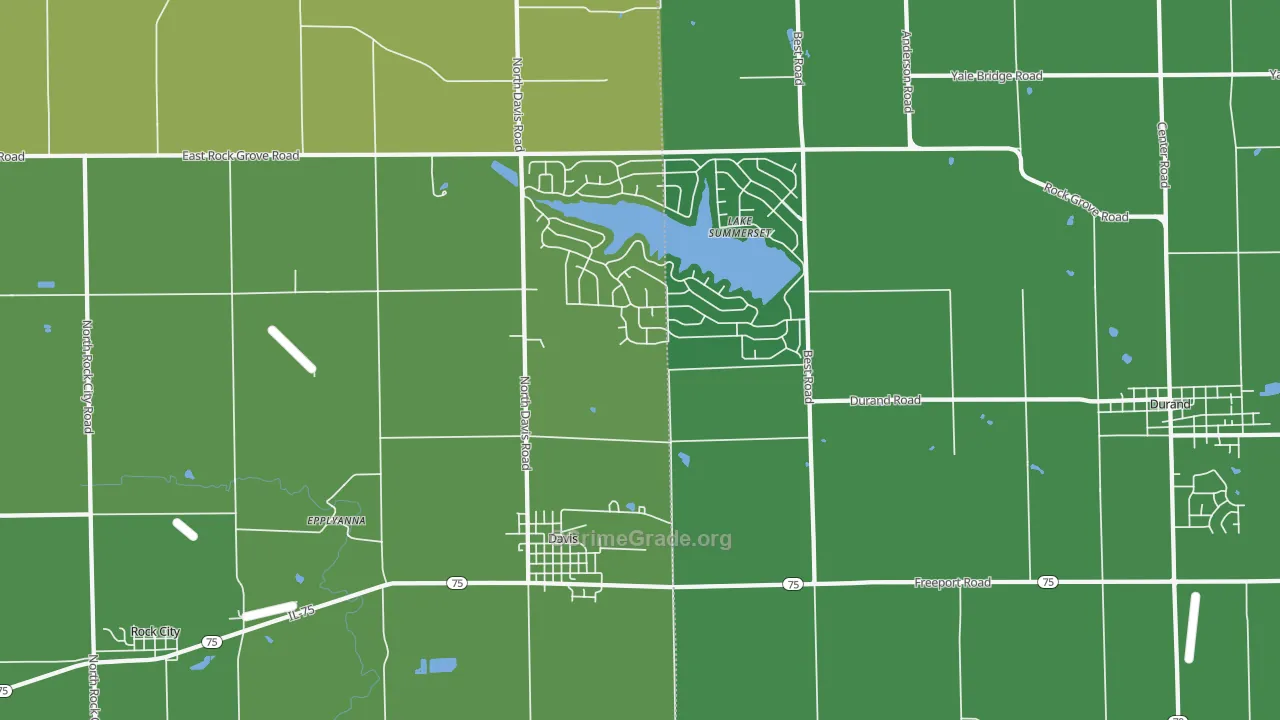 Davis, IL Map of Vandalism Rates