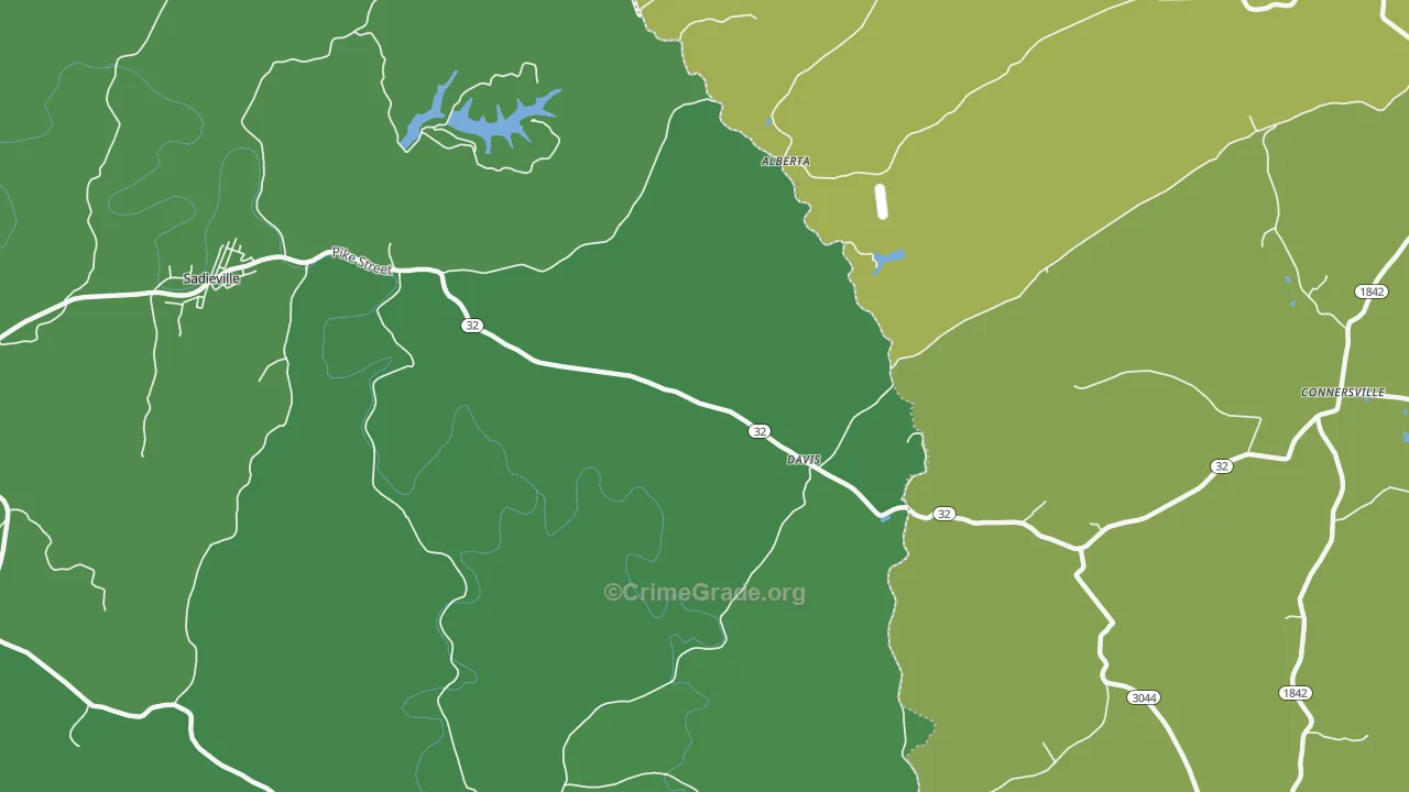 Davis, KY Map of Vandalism Rates