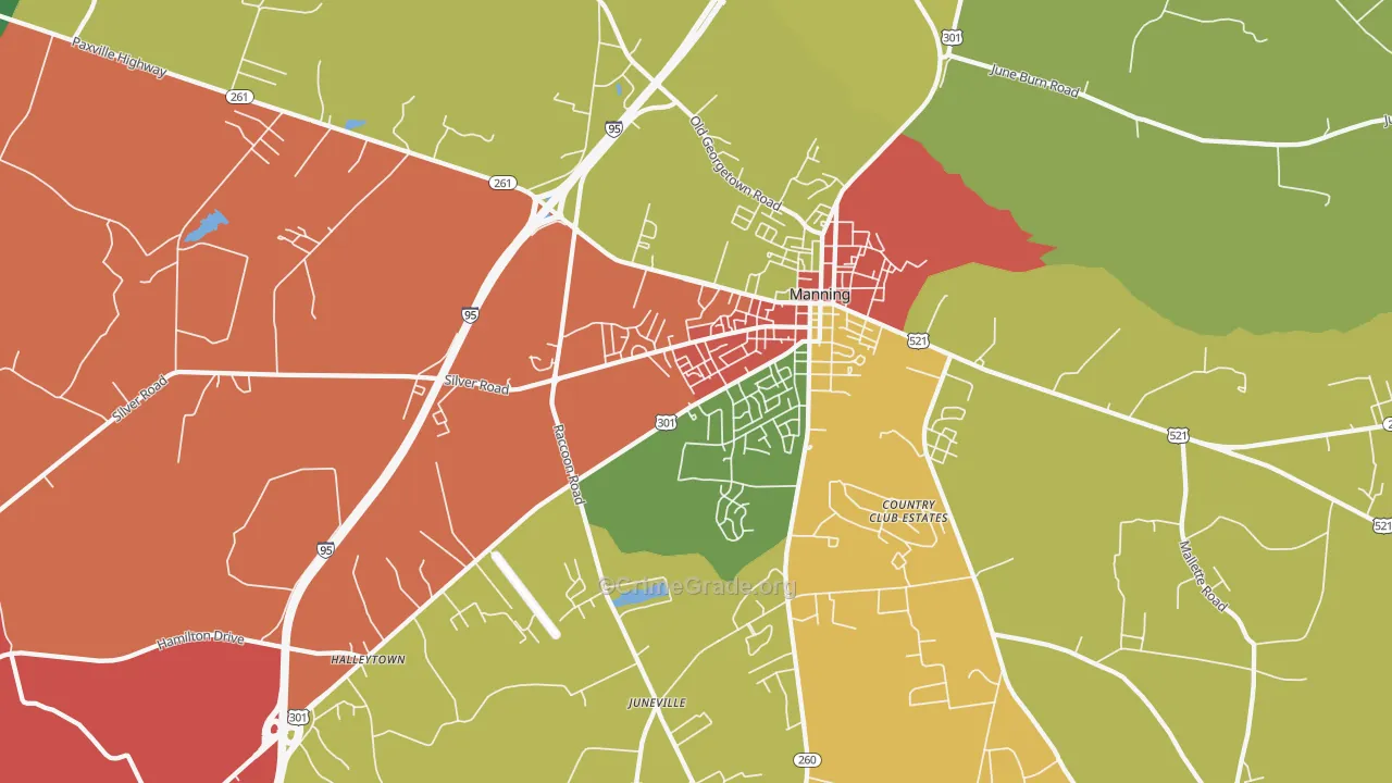Davis Station, SC Map of Vandalism Rates