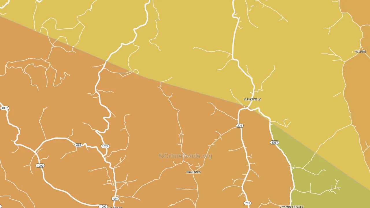Davisville, KY Map of Vandalism Rates