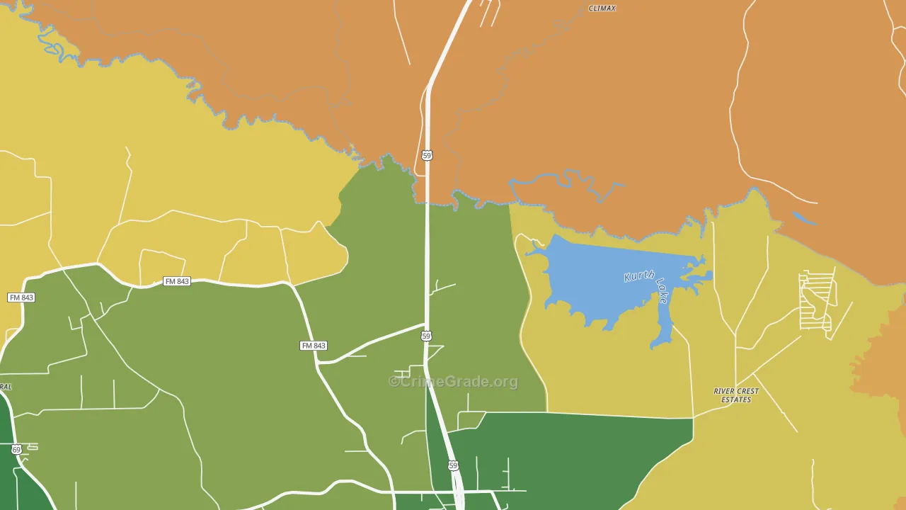 Davisville, TX Map of Vandalism Rates