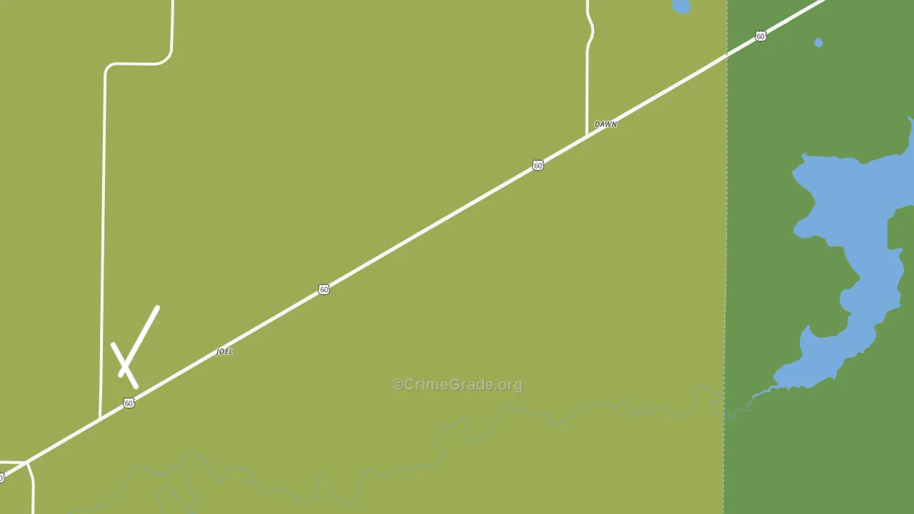 Dawn, TX Map of Vandalism Rates
