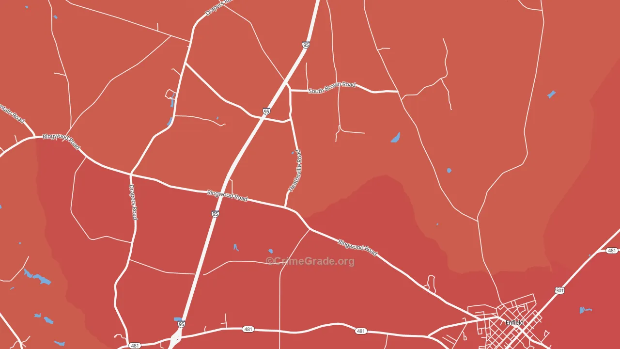 Dawson Crossroads, NC Map of Vandalism Rates