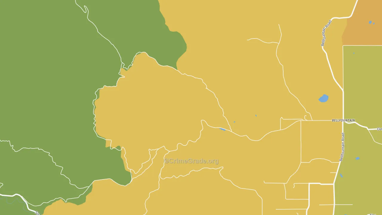 Dawson, OR Map of Vandalism Rates