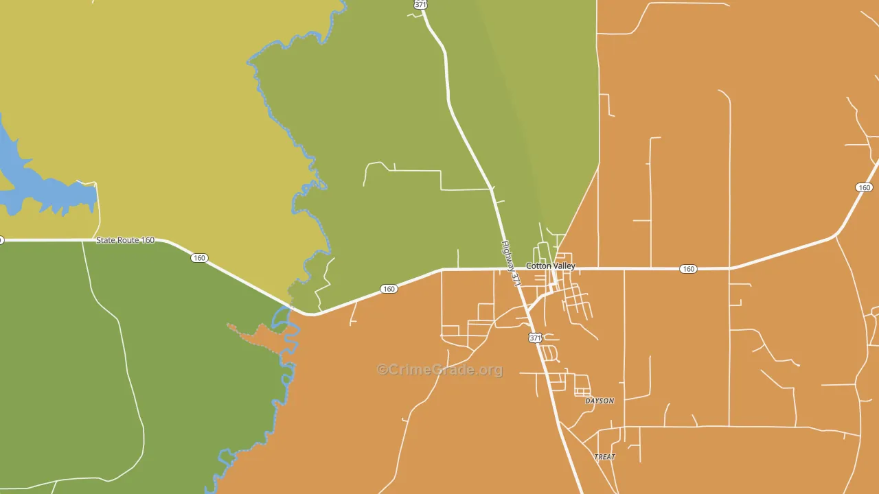 Dayson, LA Map of Vandalism Rates