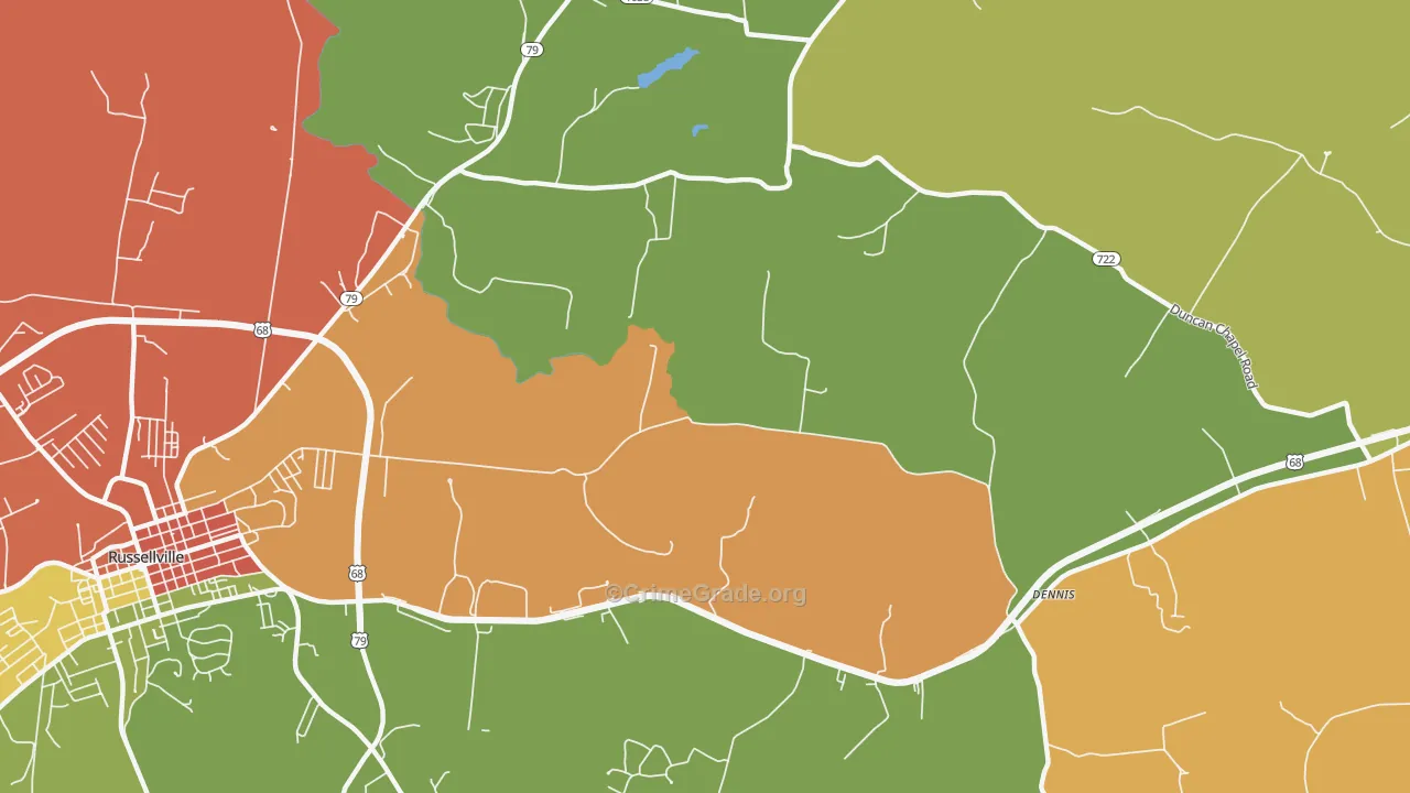 Daysville, KY Map of Vandalism Rates
