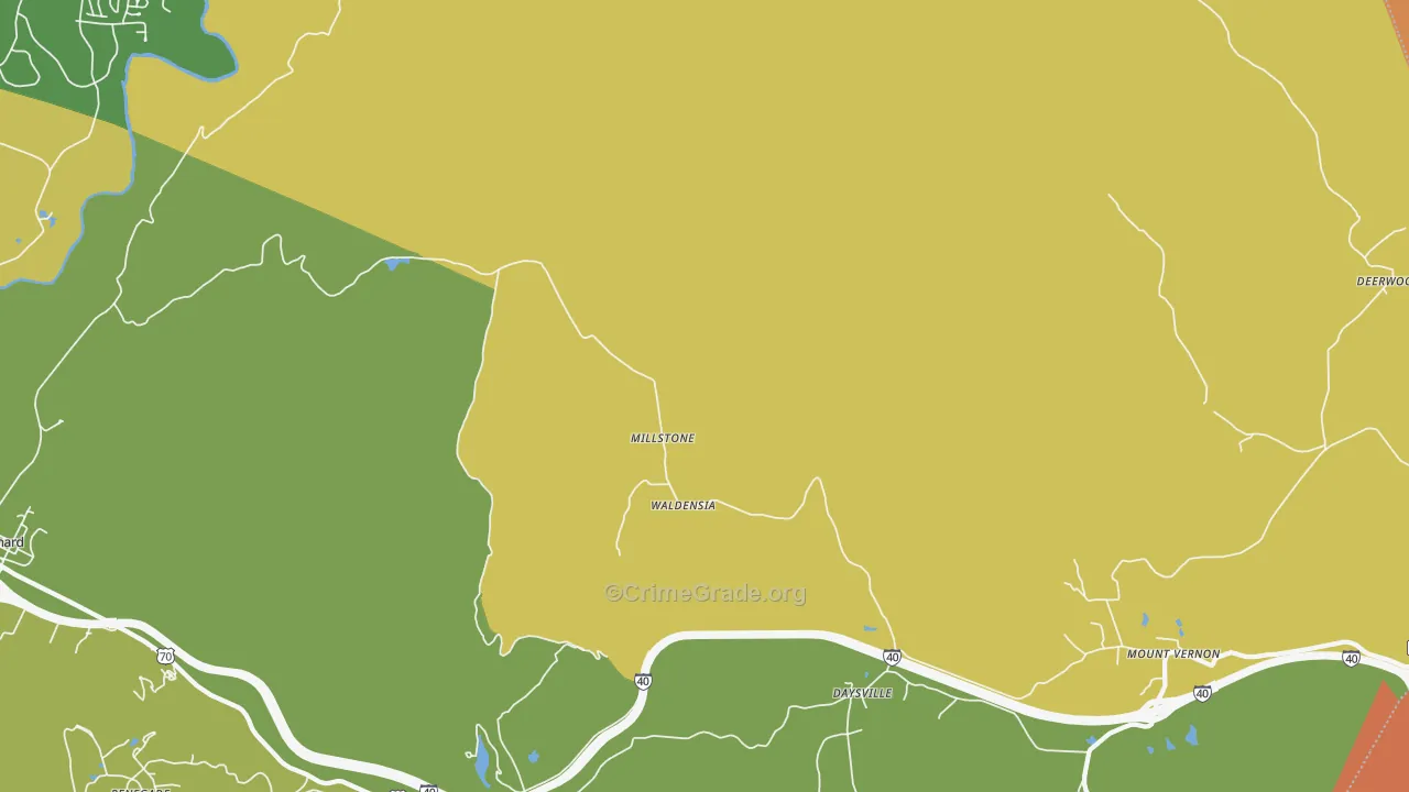 Daysville, TN Map of Vandalism Rates