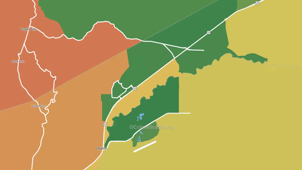 Dayton, NV Map of Vandalism Rates