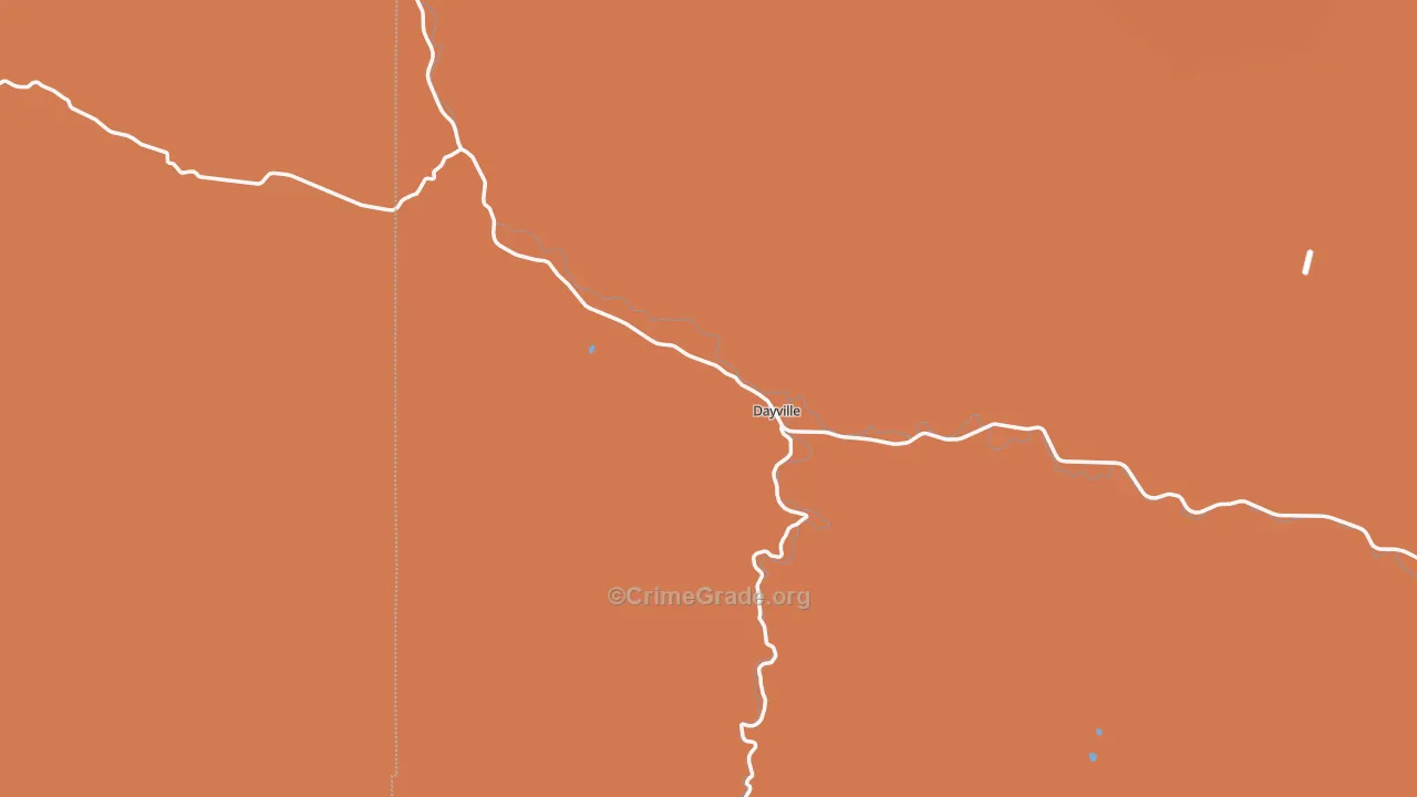 Dayville, OR Map of Vandalism Rates