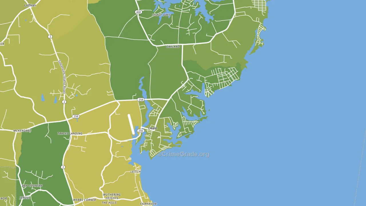 Deale, MD Map of Vandalism Rates