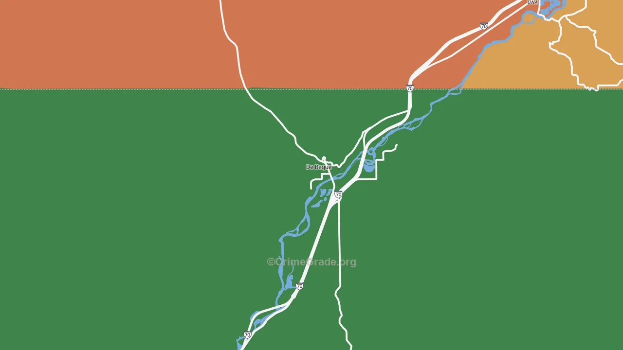 DeBeque, CO Map of Vandalism Rates