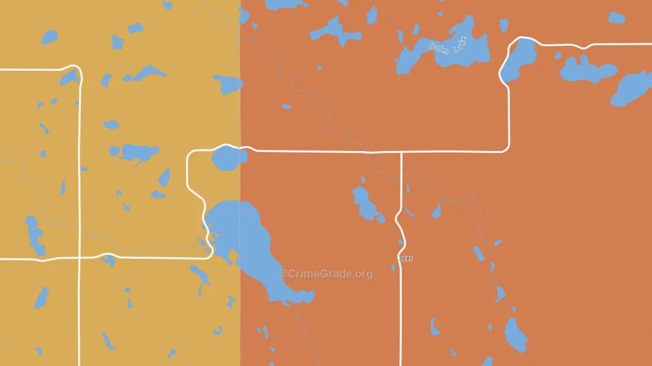 Debs, MN Map of Vandalism Rates