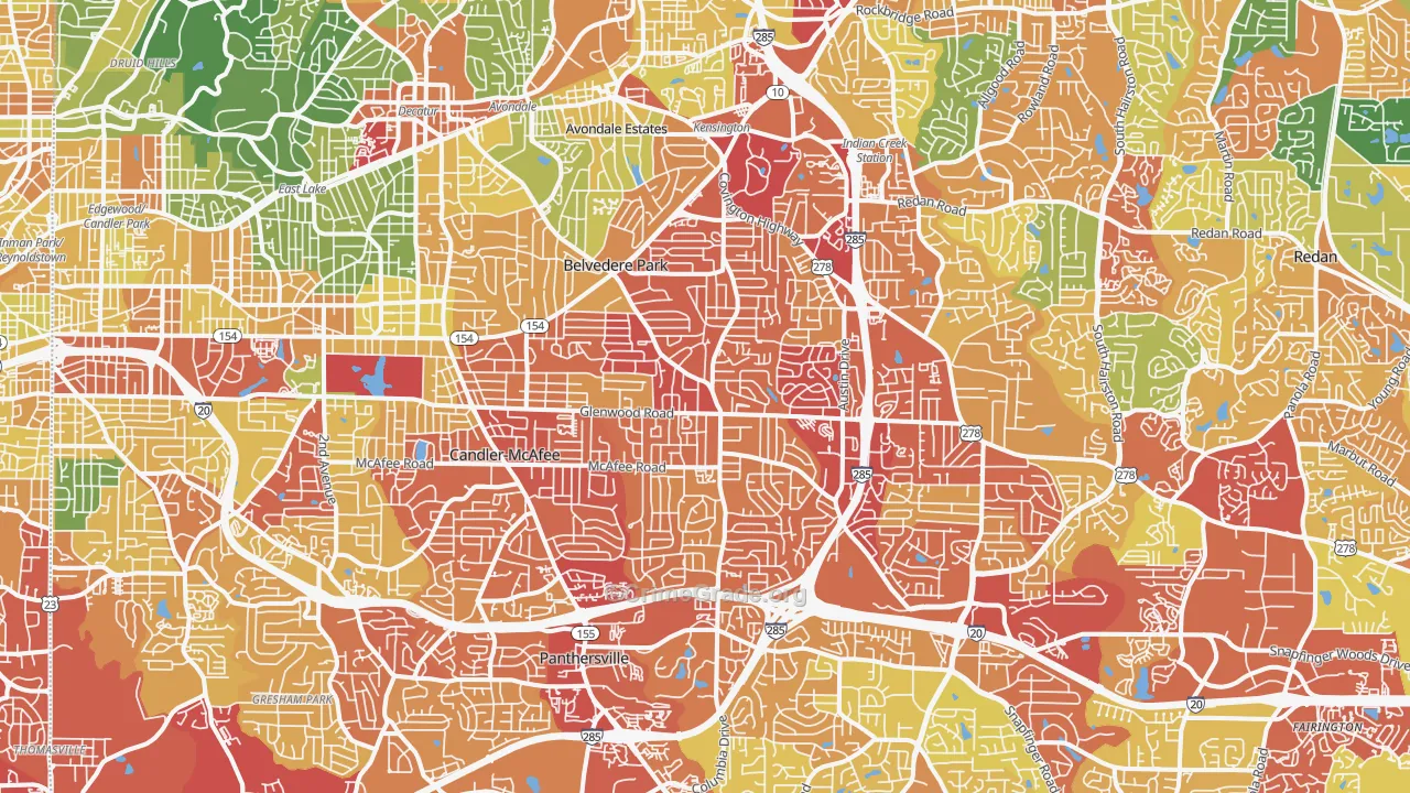 Decatur, GA Map of Vandalism Rates