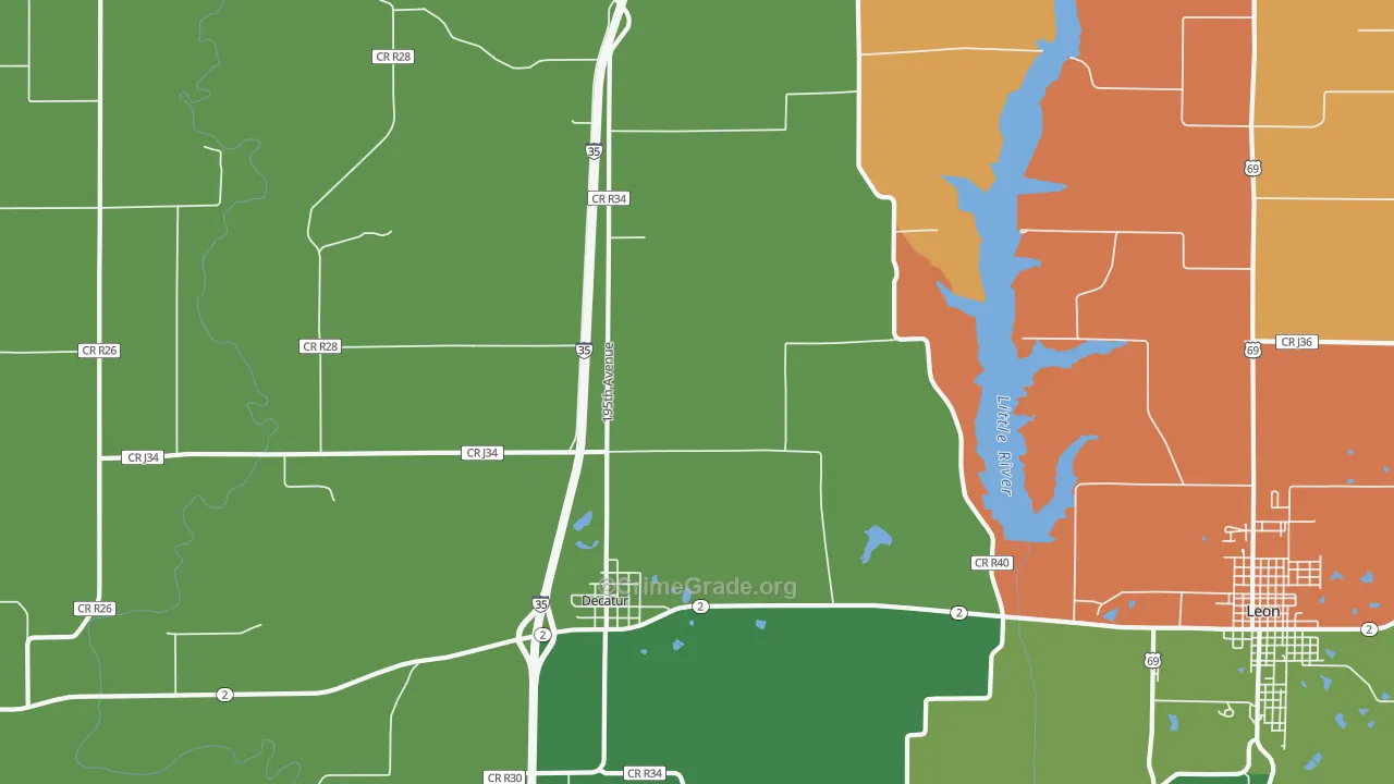 Decatur, IA Map of Vandalism Rates