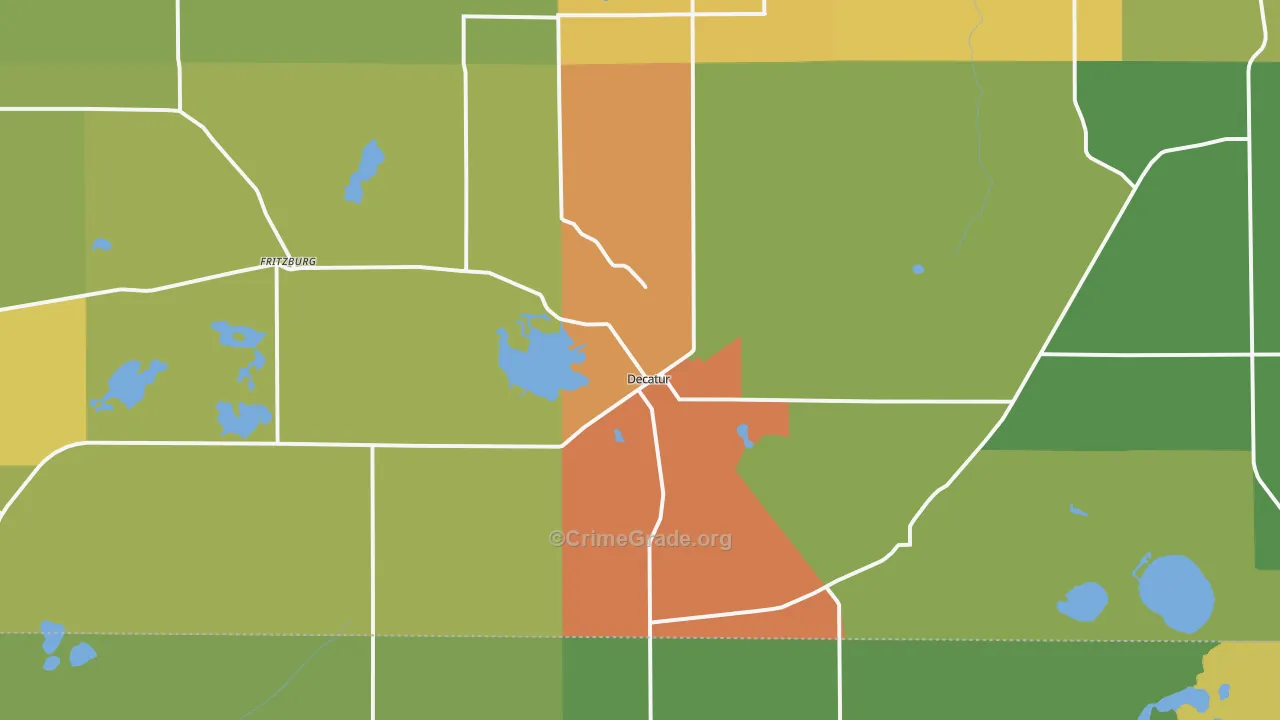 Decatur, MI Map of Vandalism Rates