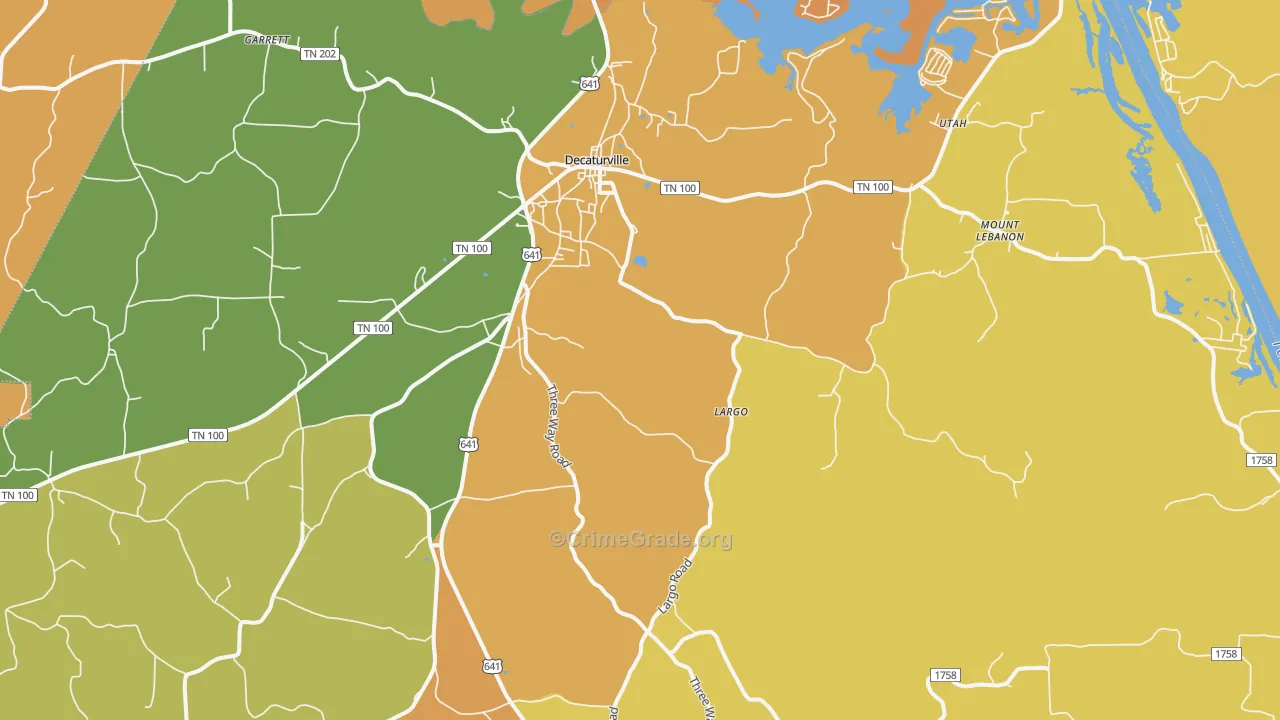 Decaturville, TN Map of Vandalism Rates
