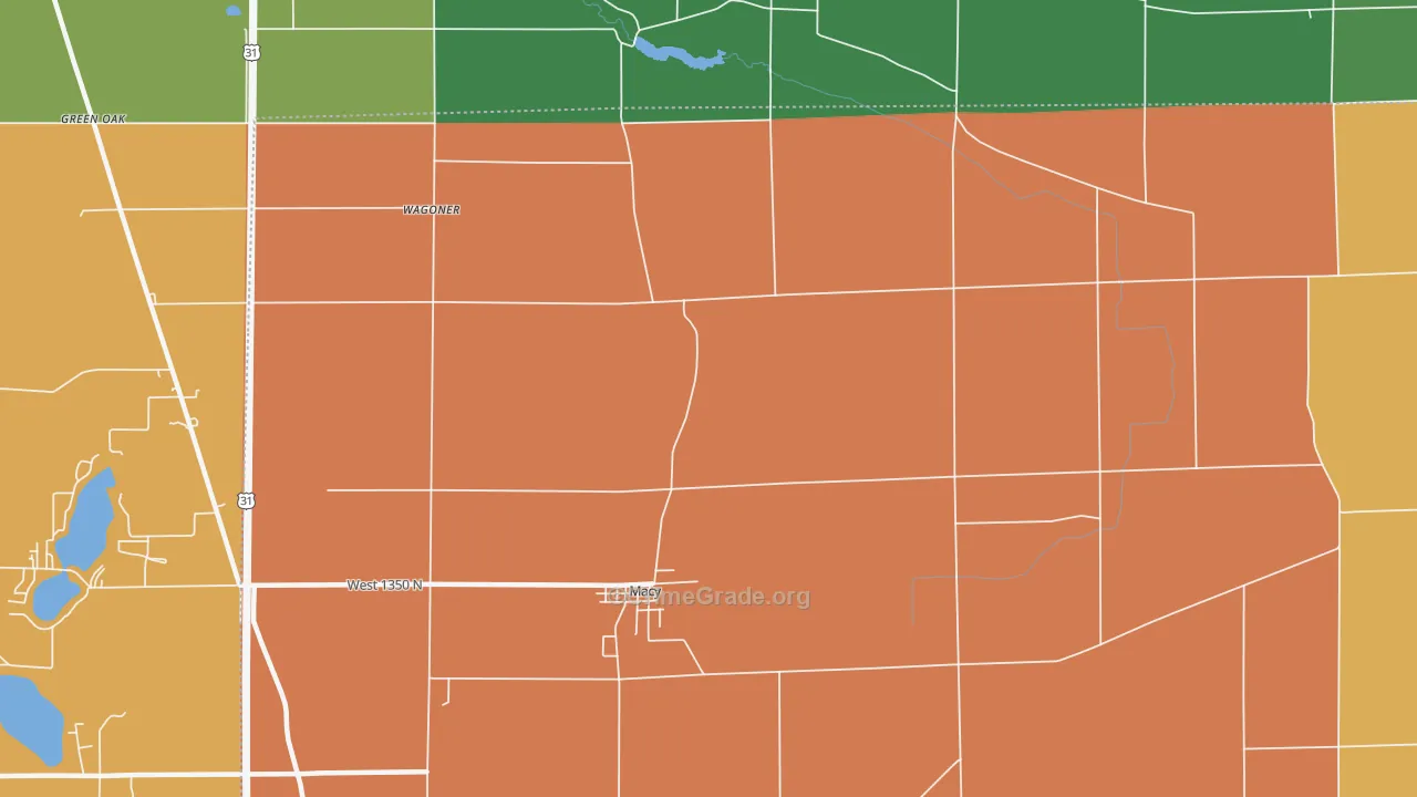 Deedsville, IN Map of Vandalism Rates