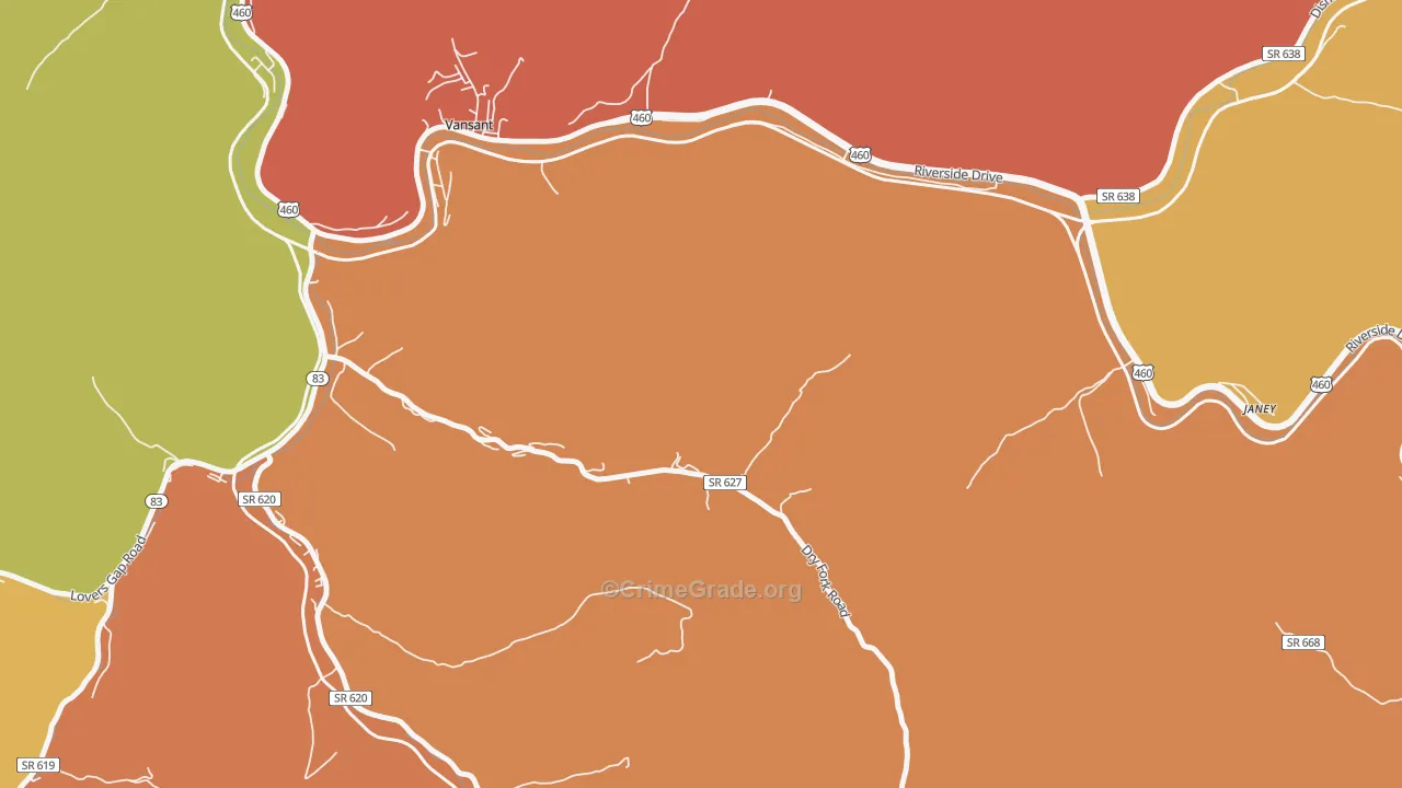 Deel, VA Map of Vandalism Rates