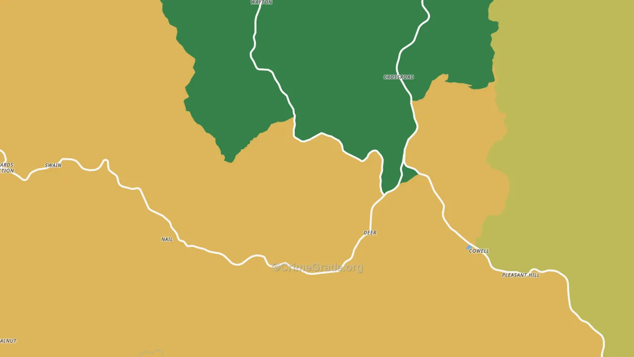 Deer, AR Map of Vandalism Rates