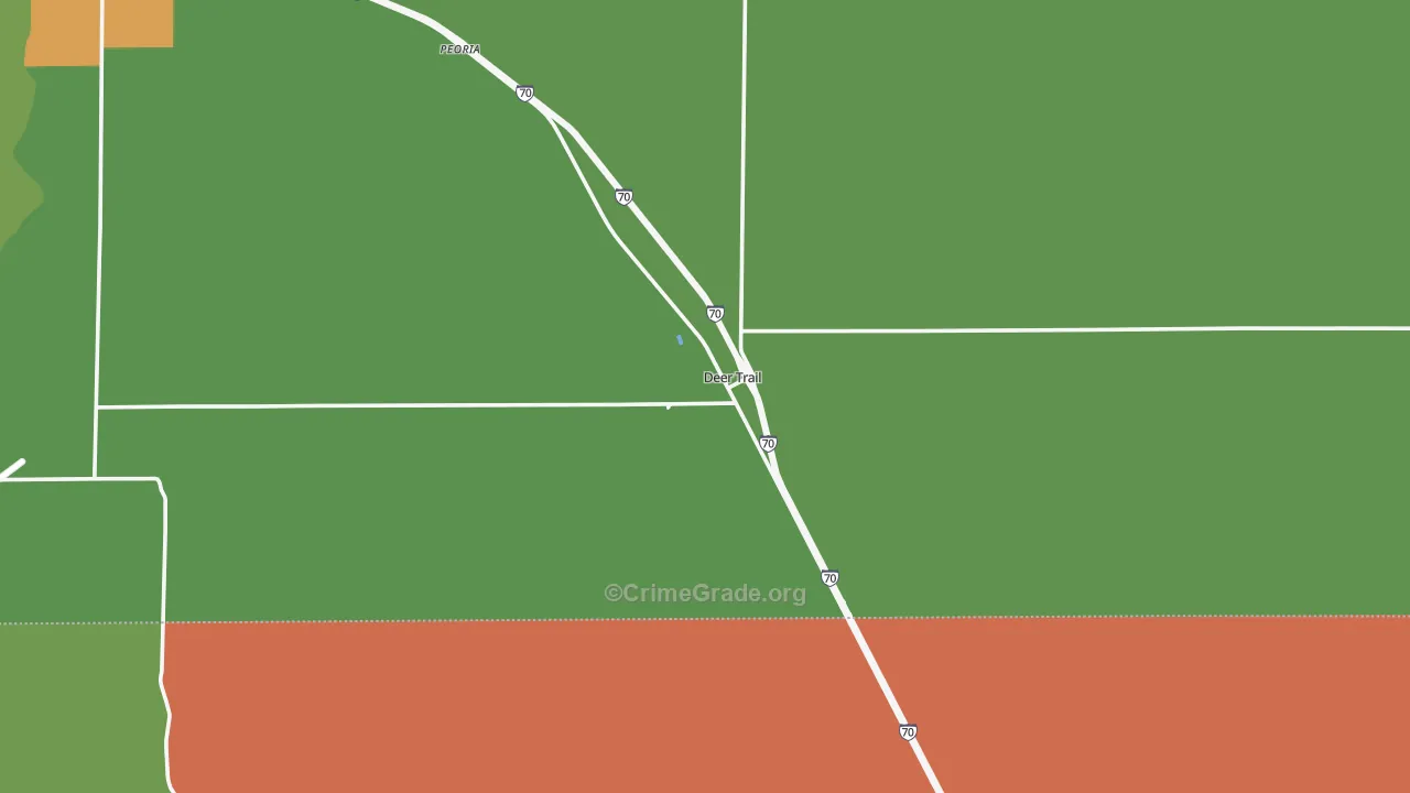 Deer Trail, CO Map of Vandalism Rates