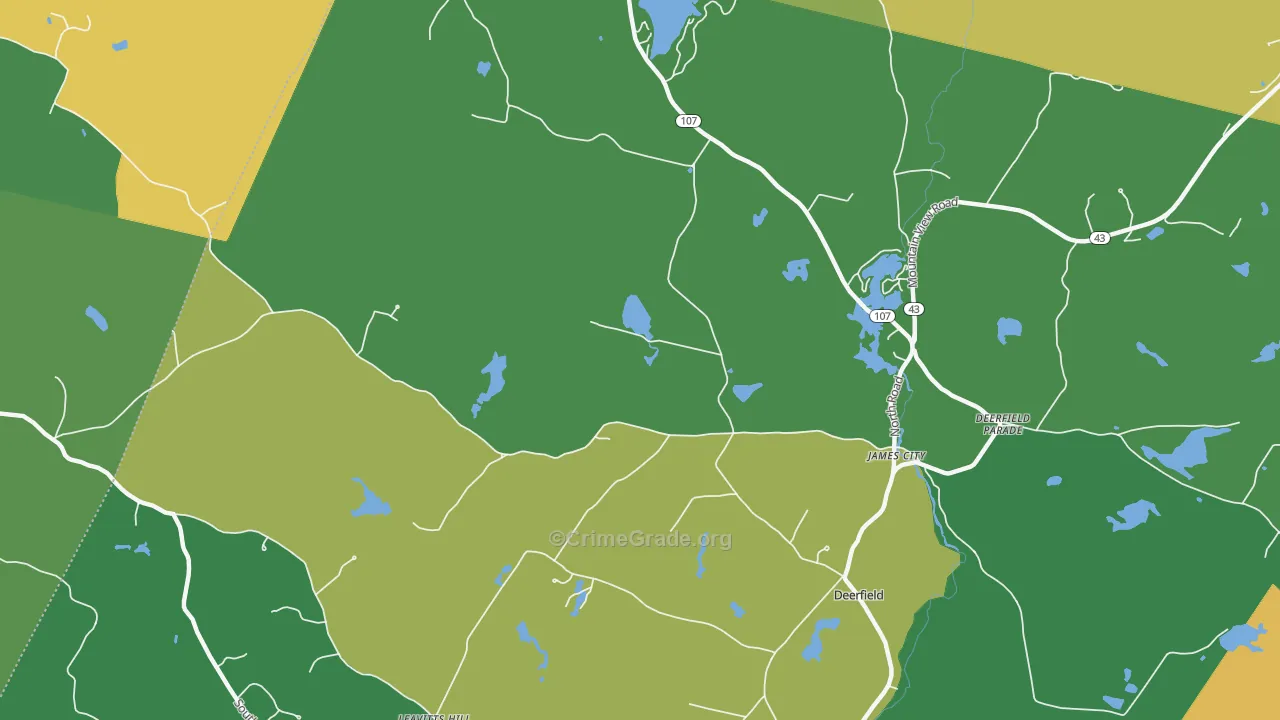 Deerfield Parade, NH Map of Vandalism Rates
