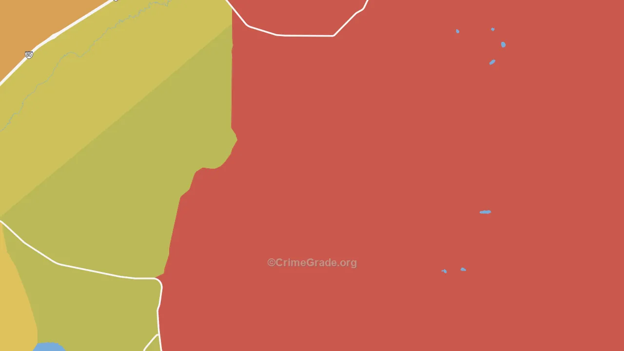 Deeth, NV Map of Vandalism Rates