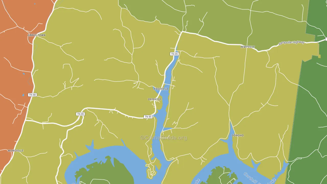 Defeated, TN Map of Vandalism Rates
