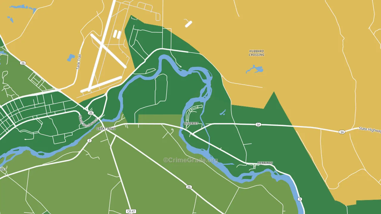 Deferiet, NY Map of Vandalism Rates