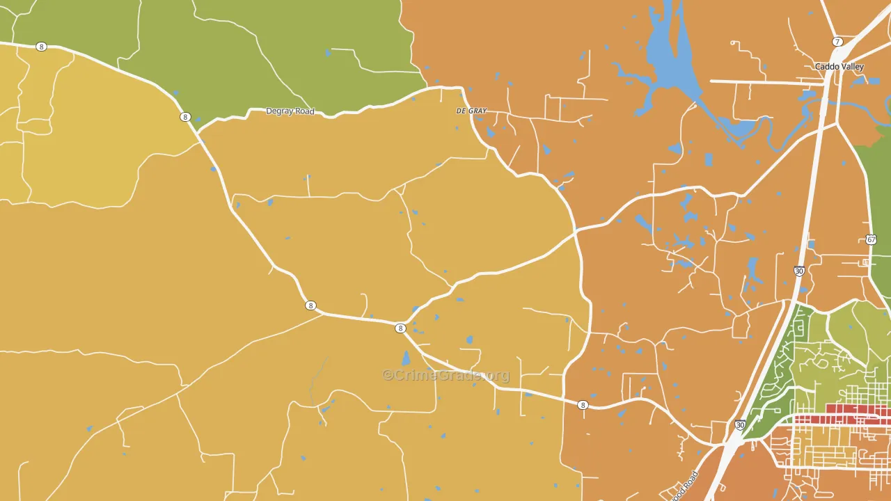 DeGray, AR Map of Vandalism Rates