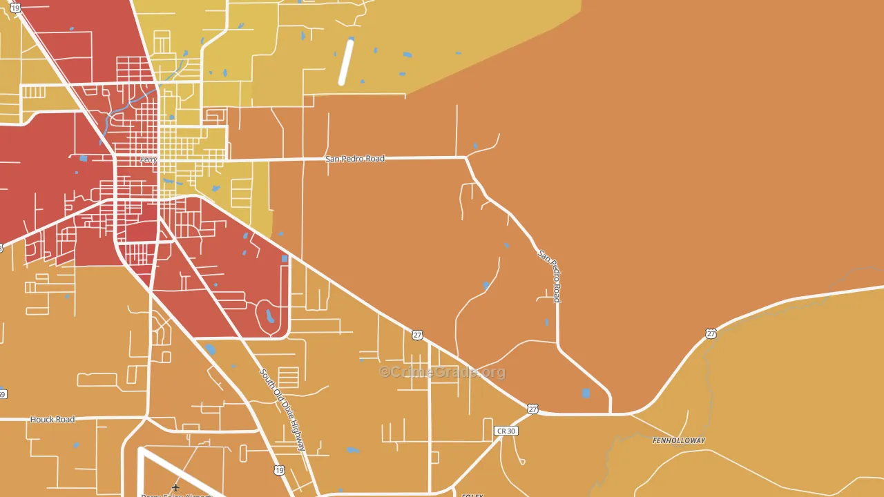 Dekle Beach, FL Map of Vandalism Rates