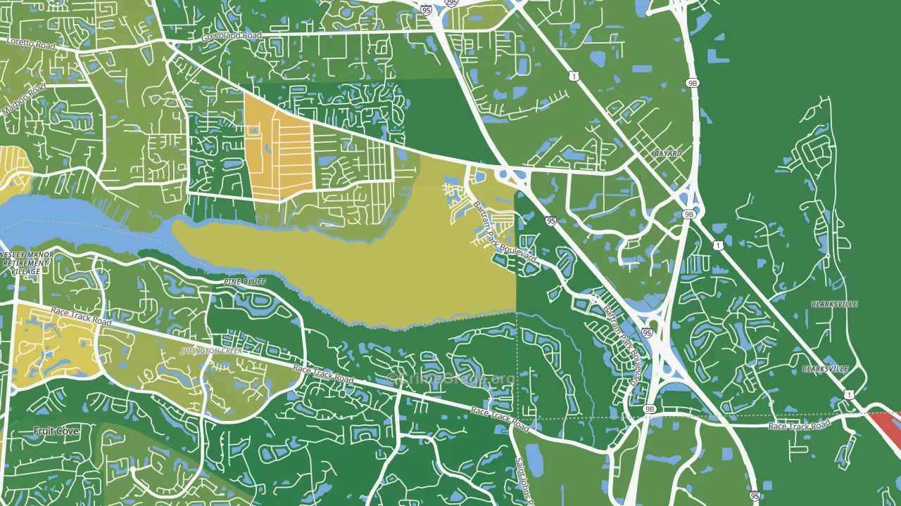 Del Rio, Jacksonville, FL Map of Vandalism Rates