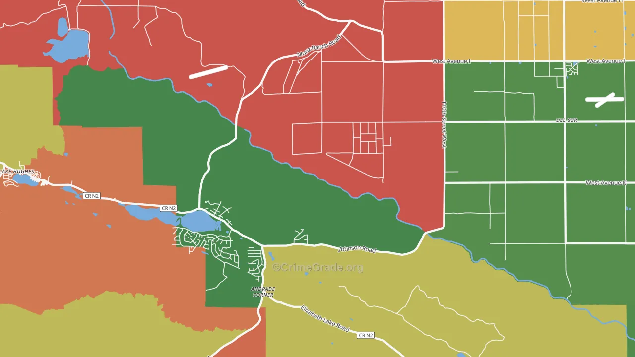 Del Sur, CA Map of Vandalism Rates