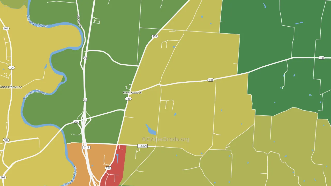 Delano, OH Map of Vandalism Rates