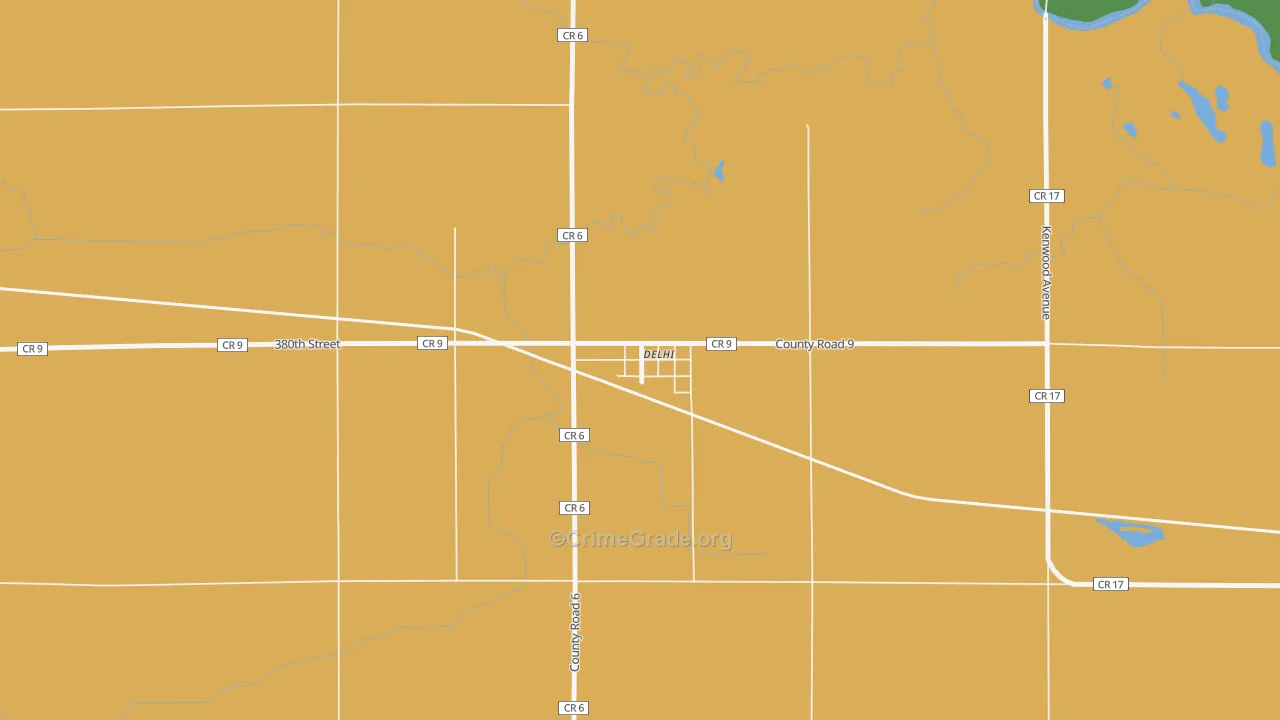 Delhi, MN Map of Vandalism Rates