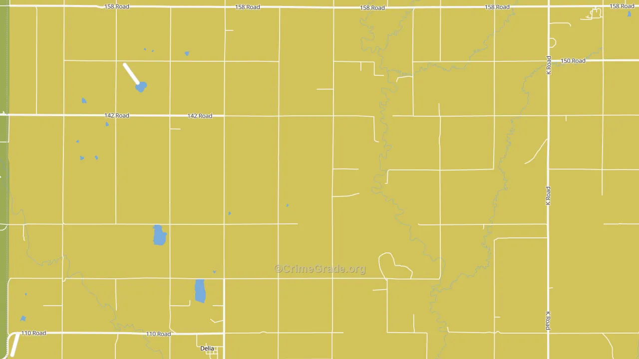 Delia, KS Map of Vandalism Rates
