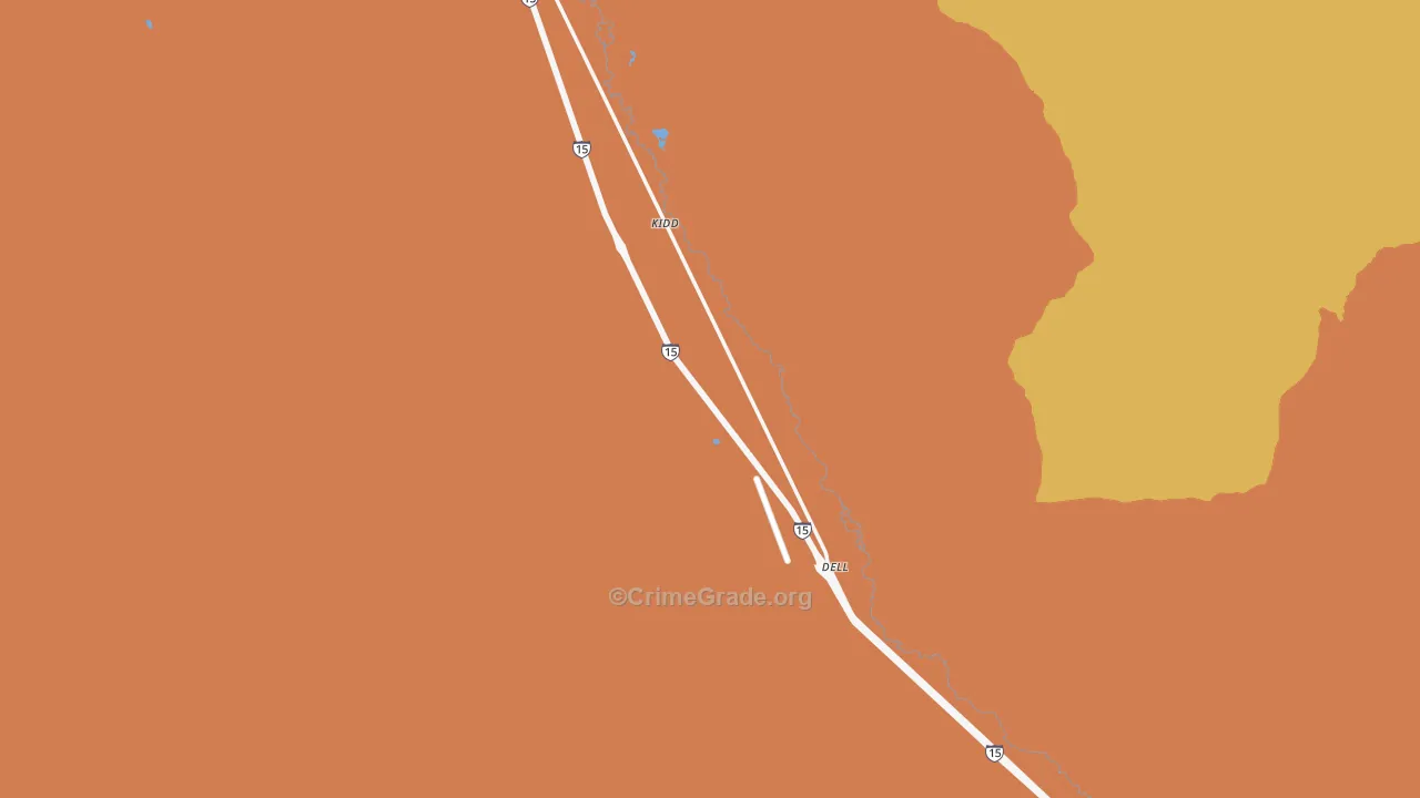 Dell, MT Map of Vandalism Rates