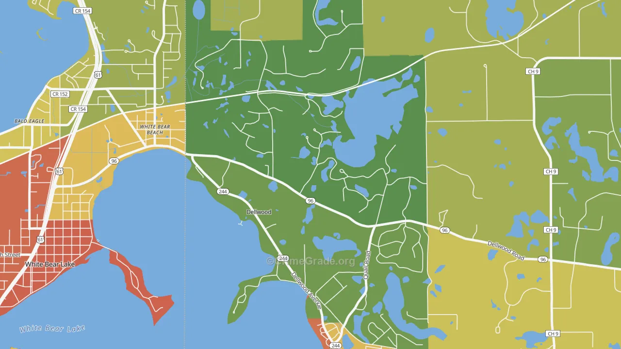 Dellwood, MN Map of Vandalism Rates