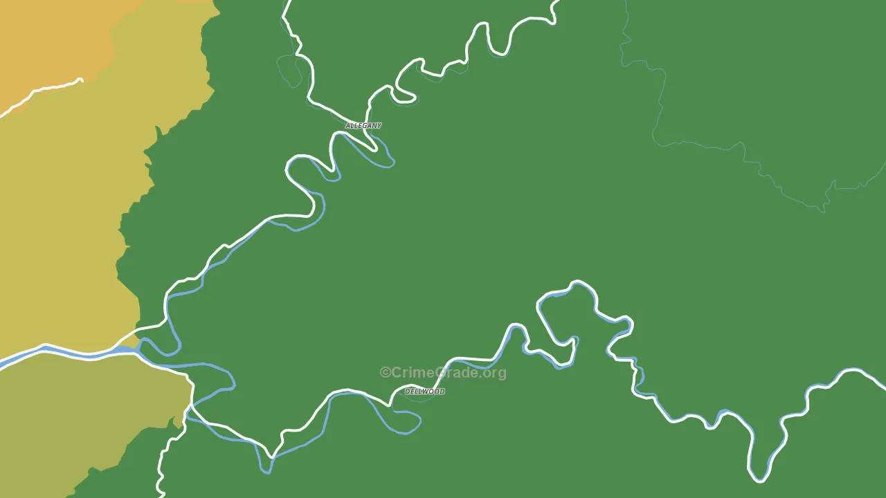 Dellwood, OR Map of Vandalism Rates
