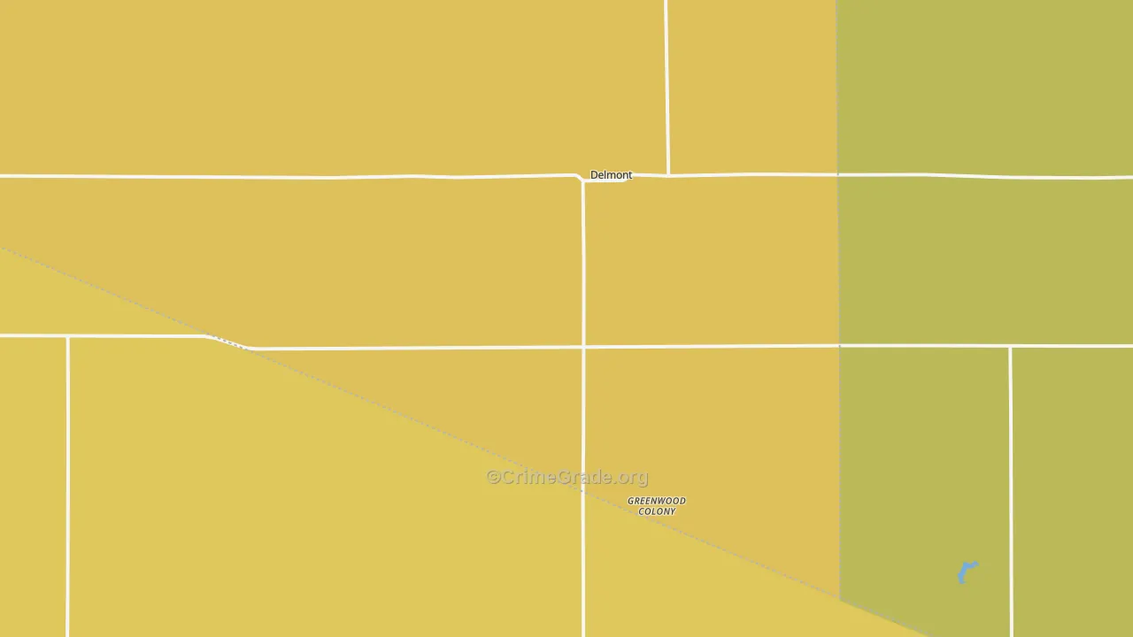 Delmont, SD Map of Vandalism Rates