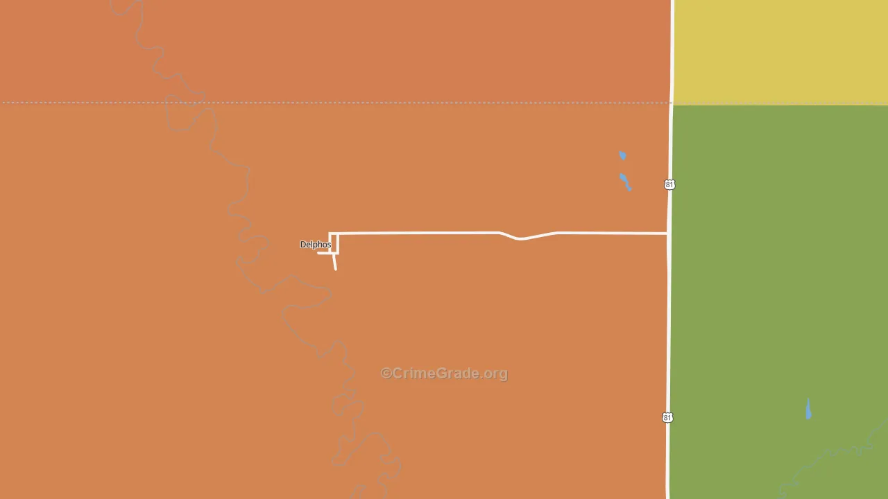 Delphos, KS Map of Vandalism Rates
