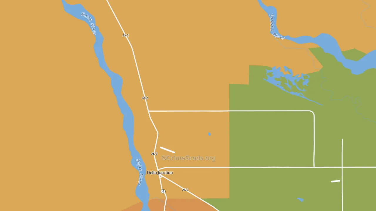 Delta Junction, AK Map of Vandalism Rates