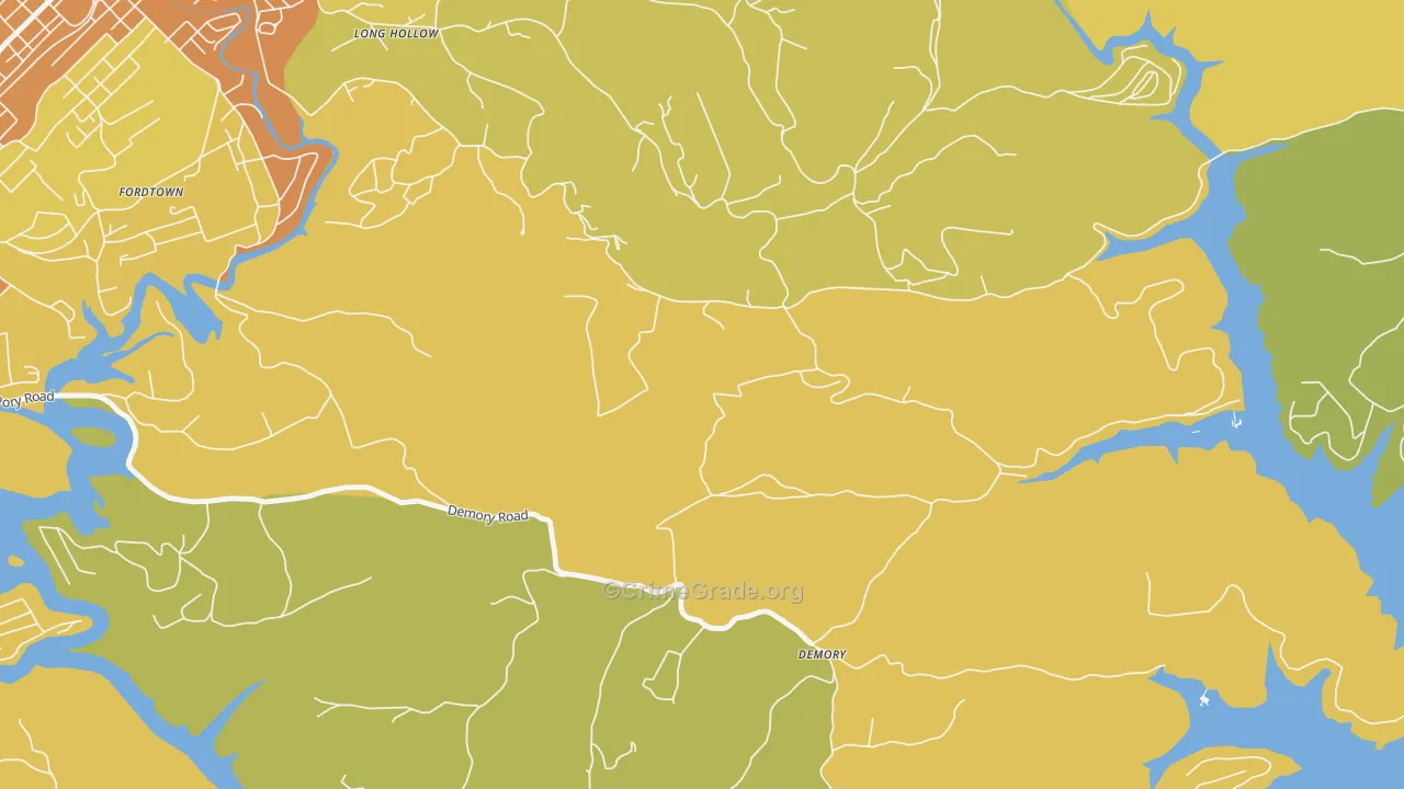 DeMory, TN Map of Vandalism Rates