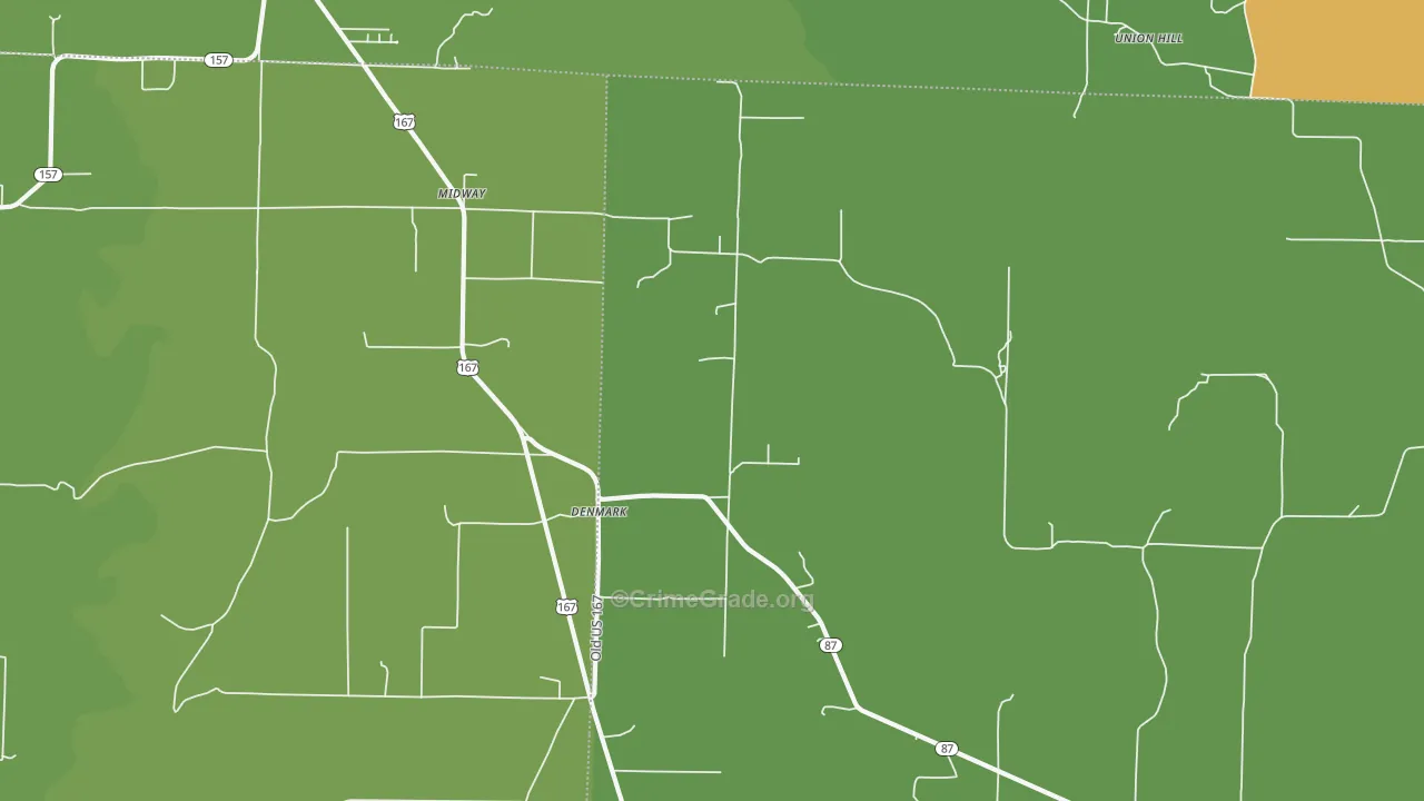 Denmark, AR Map of Vandalism Rates